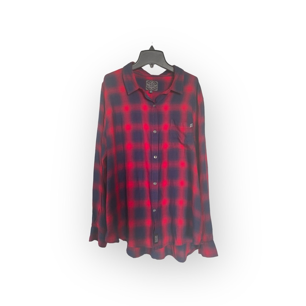 NWT Peloton by Flag & Anthem plaid button down